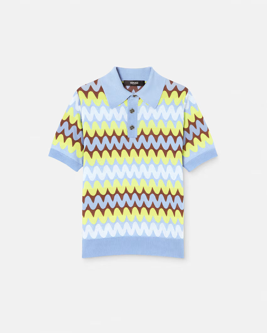 Polo in maglia Wave VERSACE