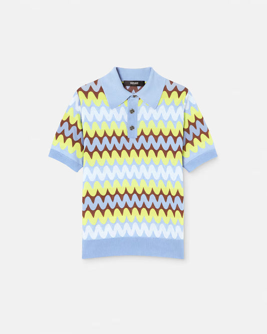 Polo in maglia Wave VERSACE