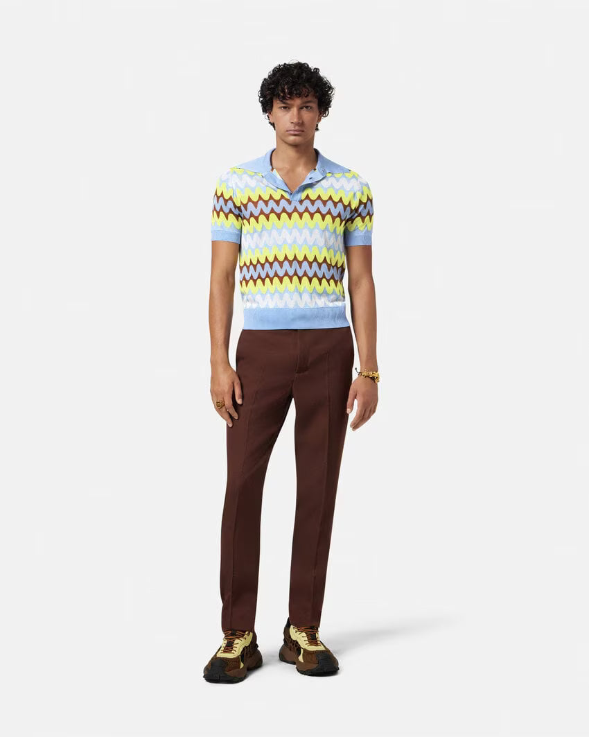Polo in maglia Wave VERSACE